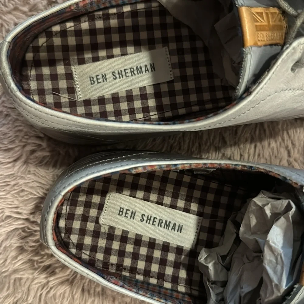 Ben Sherman grey distressed men’s dress shoes lace up size 10.5​ - Picture 5 of 9